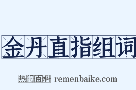 金丹直指组词是什么意思的图片